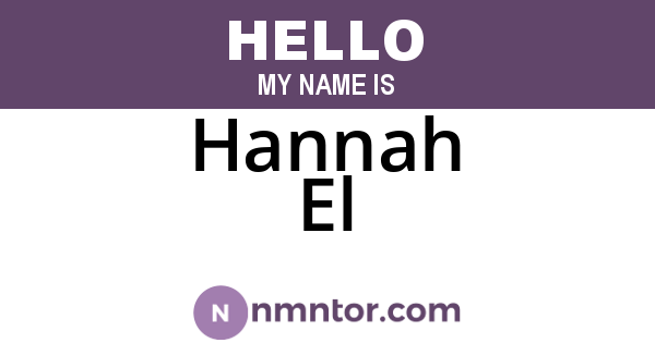 Hannah El