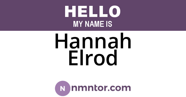 Hannah Elrod