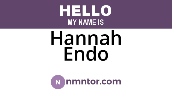 Hannah Endo