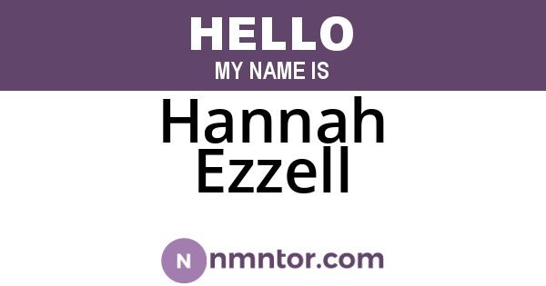 Hannah Ezzell