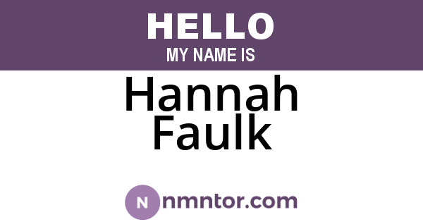 Hannah Faulk