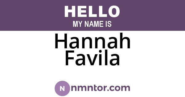 Hannah Favila