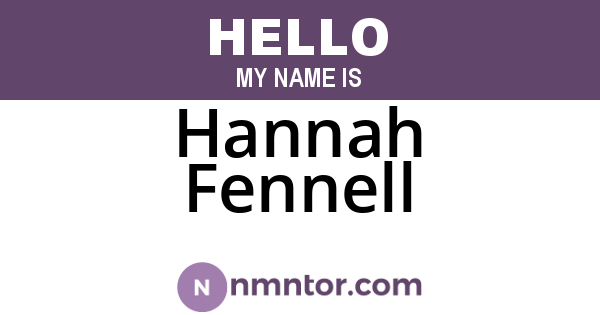 Hannah Fennell