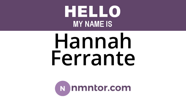 Hannah Ferrante