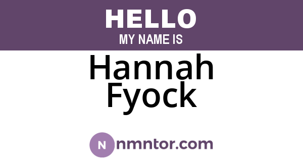 Hannah Fyock