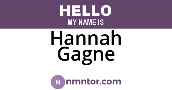 Hannah Gagne