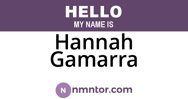 Hannah Gamarra
