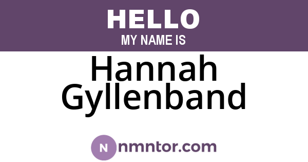 Hannah Gyllenband