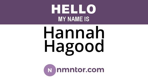 Hannah Hagood