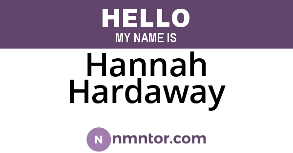 Hannah Hardaway