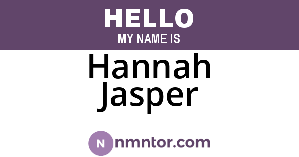 Hannah Jasper