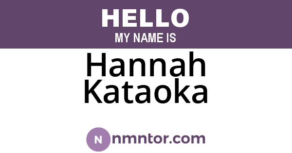 Hannah Kataoka