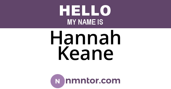 Hannah Keane