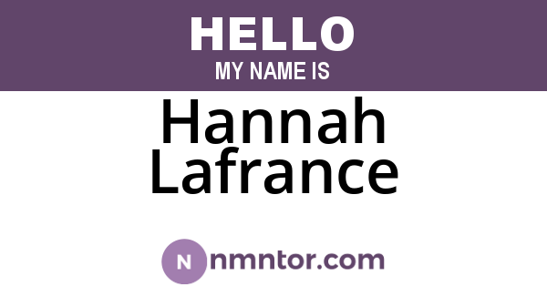 Hannah Lafrance