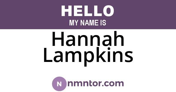 Hannah Lampkins