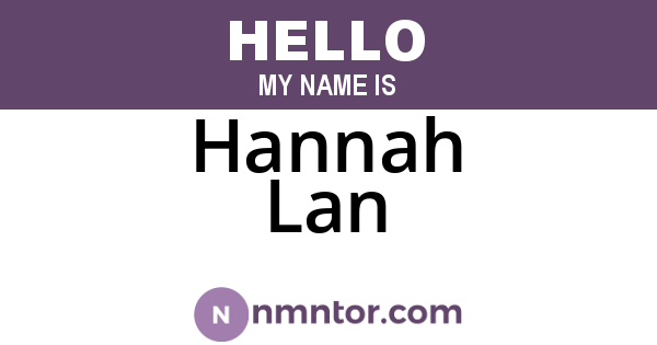 Hannah Lan