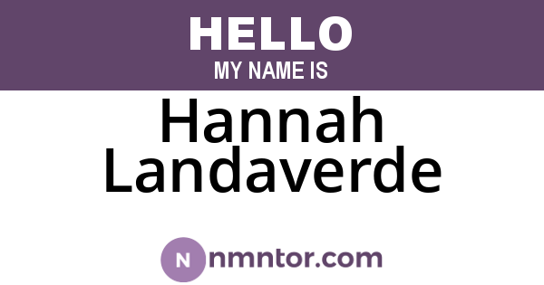 Hannah Landaverde