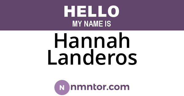 Hannah Landeros