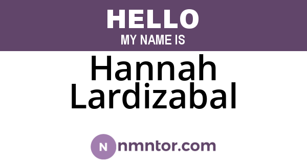 Hannah Lardizabal