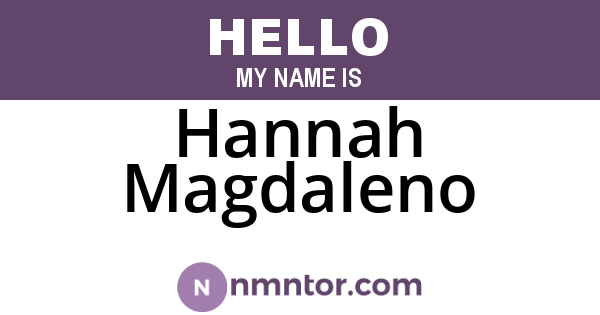 Hannah Magdaleno