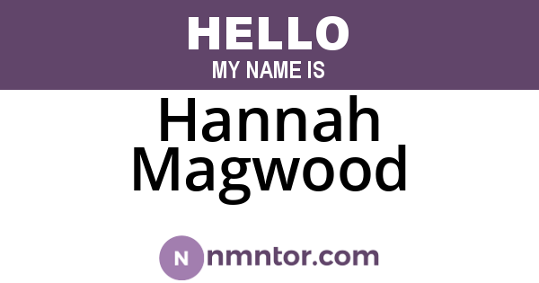 Hannah Magwood