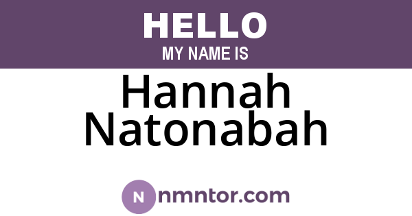 Hannah Natonabah