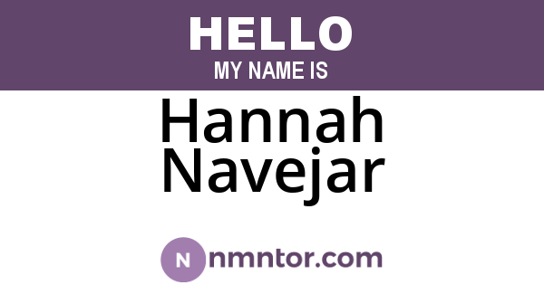 Hannah Navejar