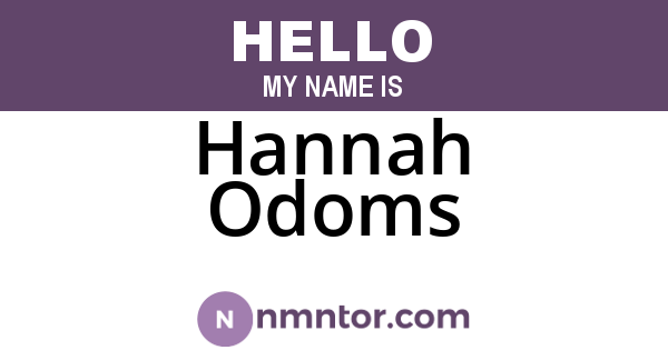 Hannah Odoms