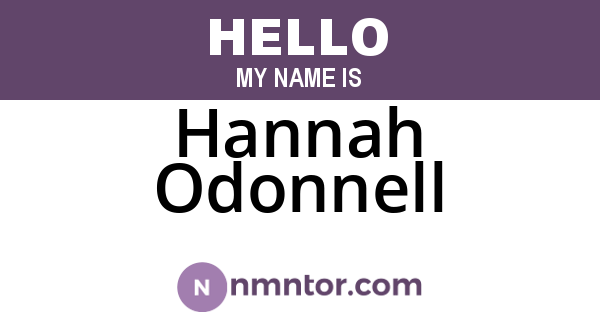 Hannah Odonnell