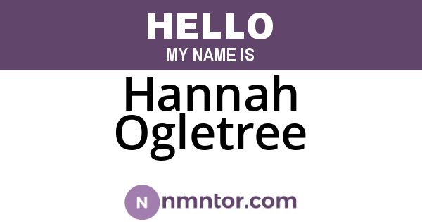 Hannah Ogletree