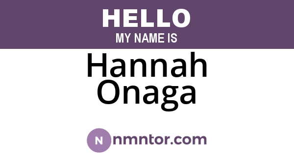 Hannah Onaga
