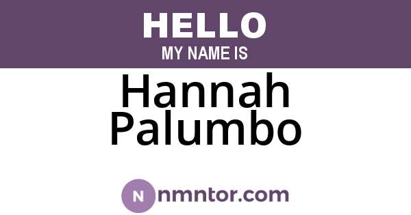 Hannah Palumbo