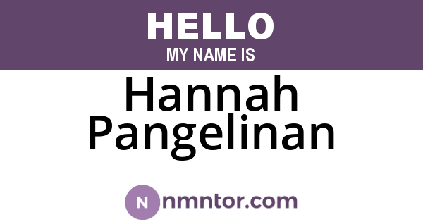 Hannah Pangelinan