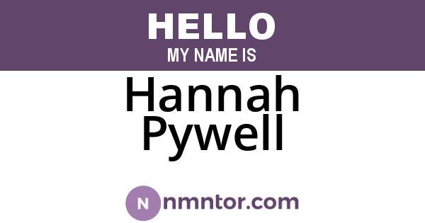 Hannah Pywell