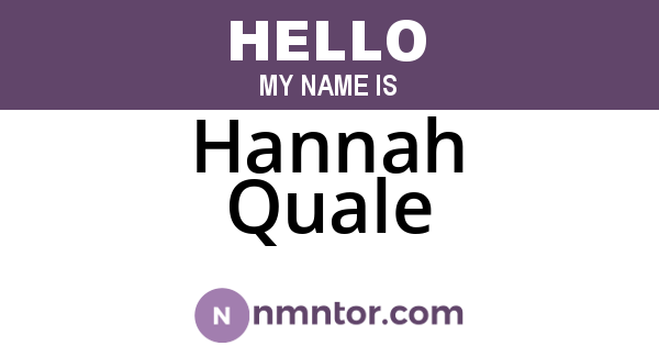 Hannah Quale