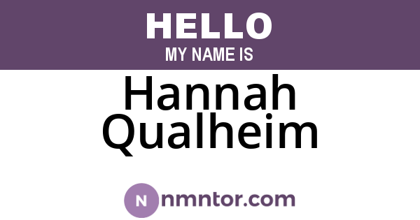 Hannah Qualheim