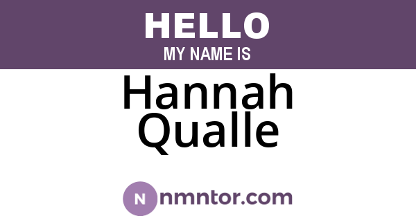 Hannah Qualle