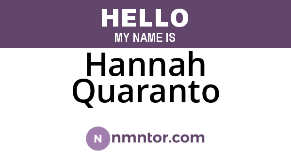 Hannah Quaranto