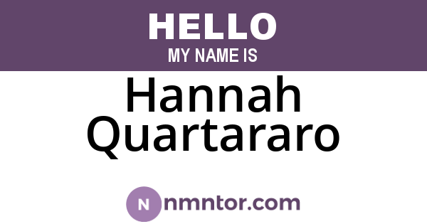 Hannah Quartararo