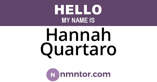 Hannah Quartaro