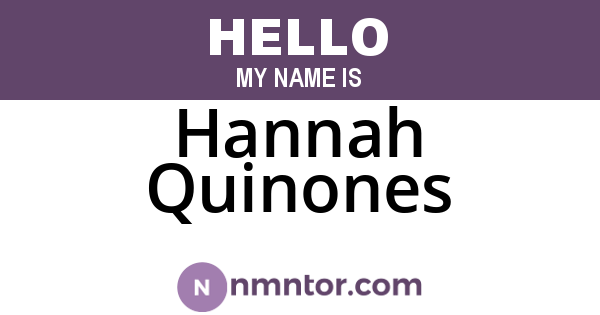 Hannah Quinones