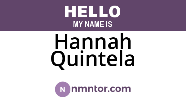 Hannah Quintela