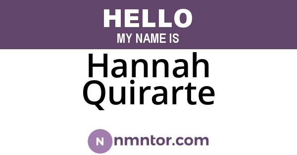 Hannah Quirarte