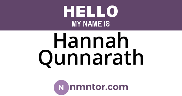 Hannah Qunnarath