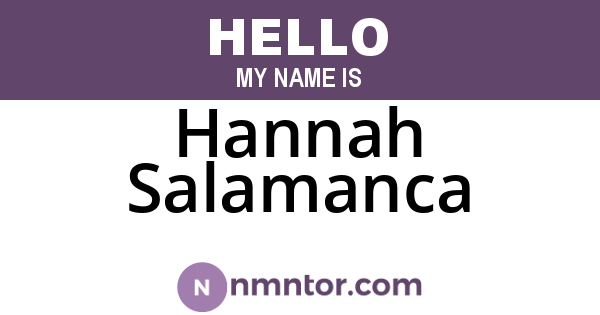 Hannah Salamanca