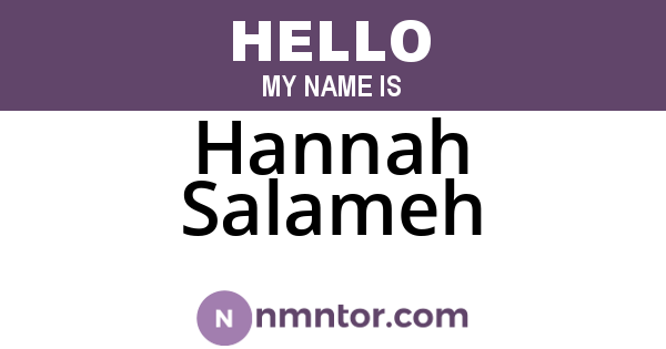 Hannah Salameh