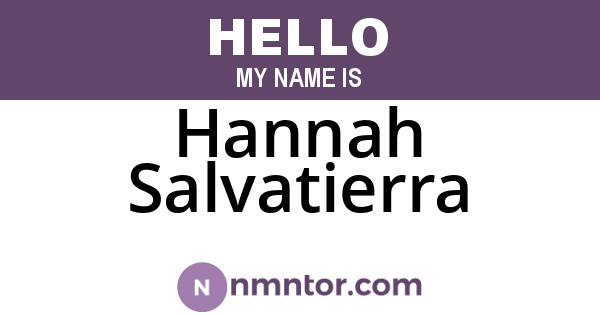 Hannah Salvatierra