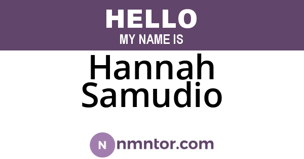 Hannah Samudio