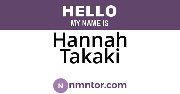 Hannah Takaki