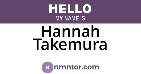 Hannah Takemura